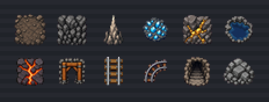 Modular Cave Tiles 32x32 preview