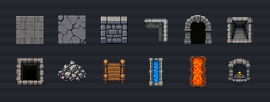 Modular Dungeon Tiles 32x32 preview