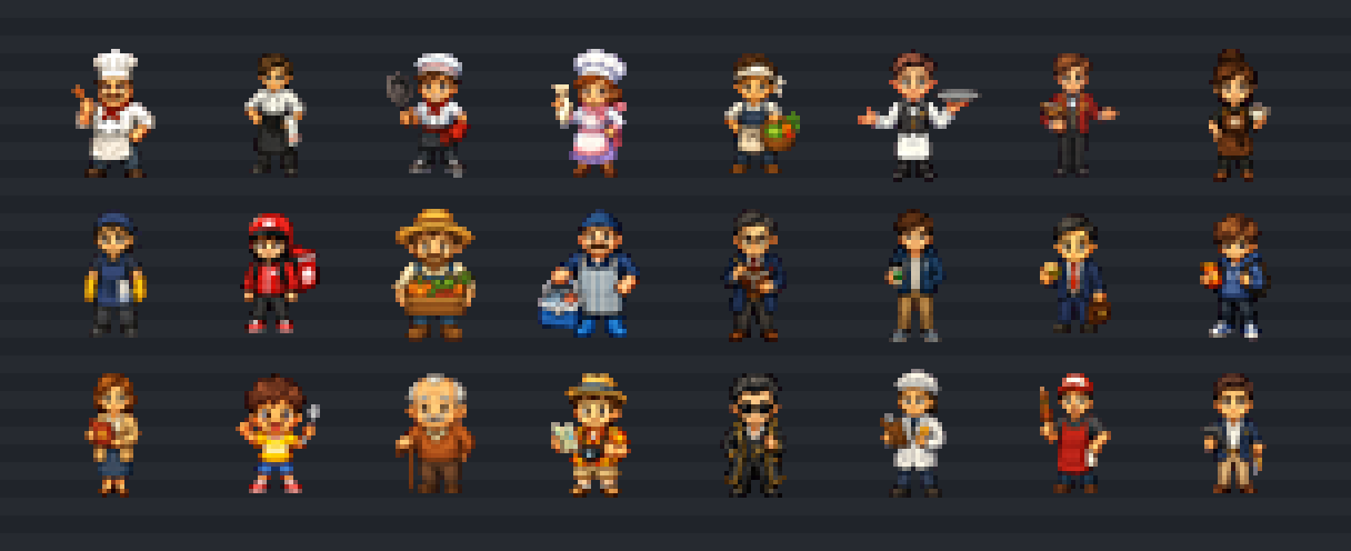 Restaurant Characters 32x32 preview