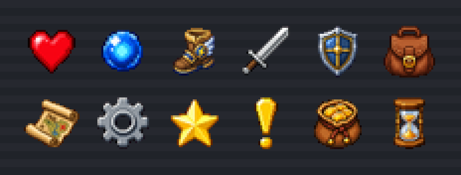 RPG UI Icons 32x32 preview
